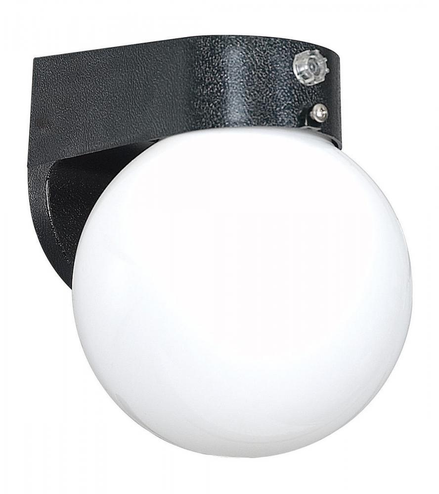 Exterior Fixture with Photocell; 6" poly globe