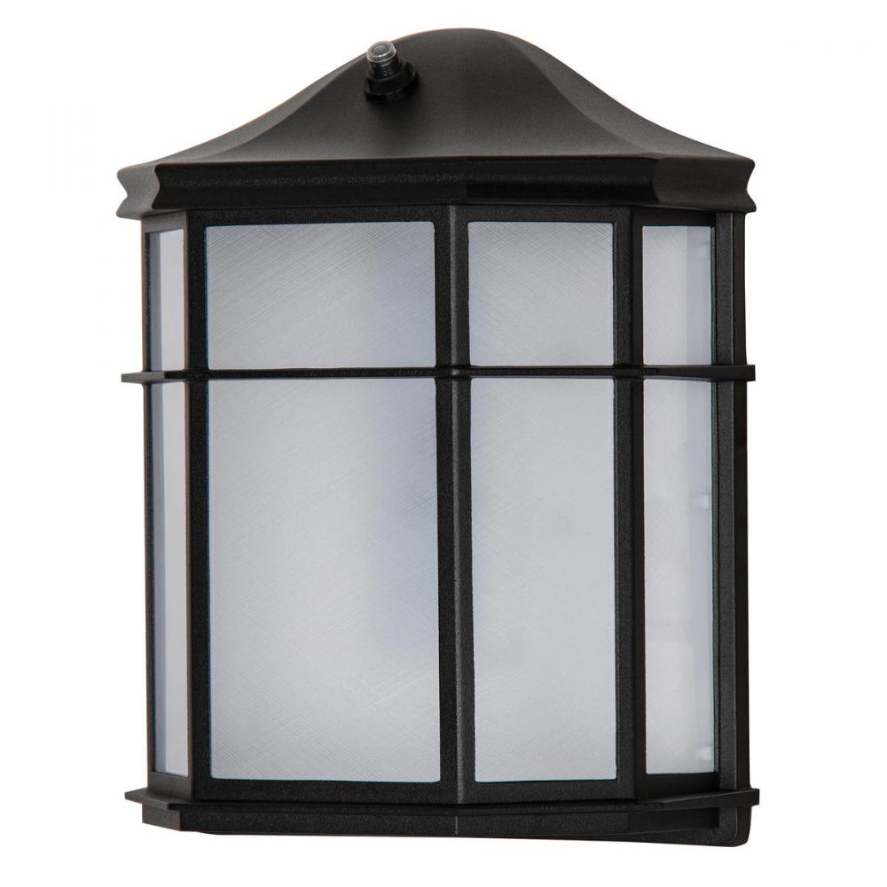 9-1/2in H LED Wall Lantern 9w Dob 500lm 4000k With Photocell