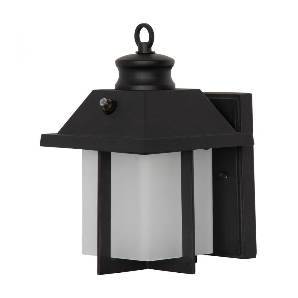10-1/4in H LED Porch Lantern 9w Dob 450lm 3000k With Photocell