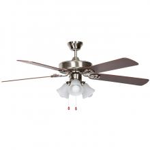 URBAN33 CF52836-L-SS-QC - 52 Inch Enrgy STR Heritage Home Easy Hang Fan With LED Light